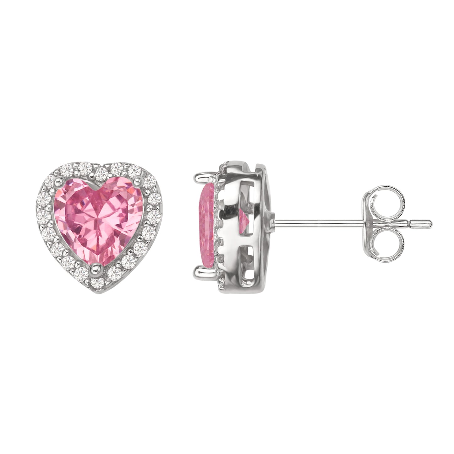 Women Fashion Jewelry Earrings Cubic Zirconia Wholesale Price Gold Plated Heart Earrings price of 12 pieces