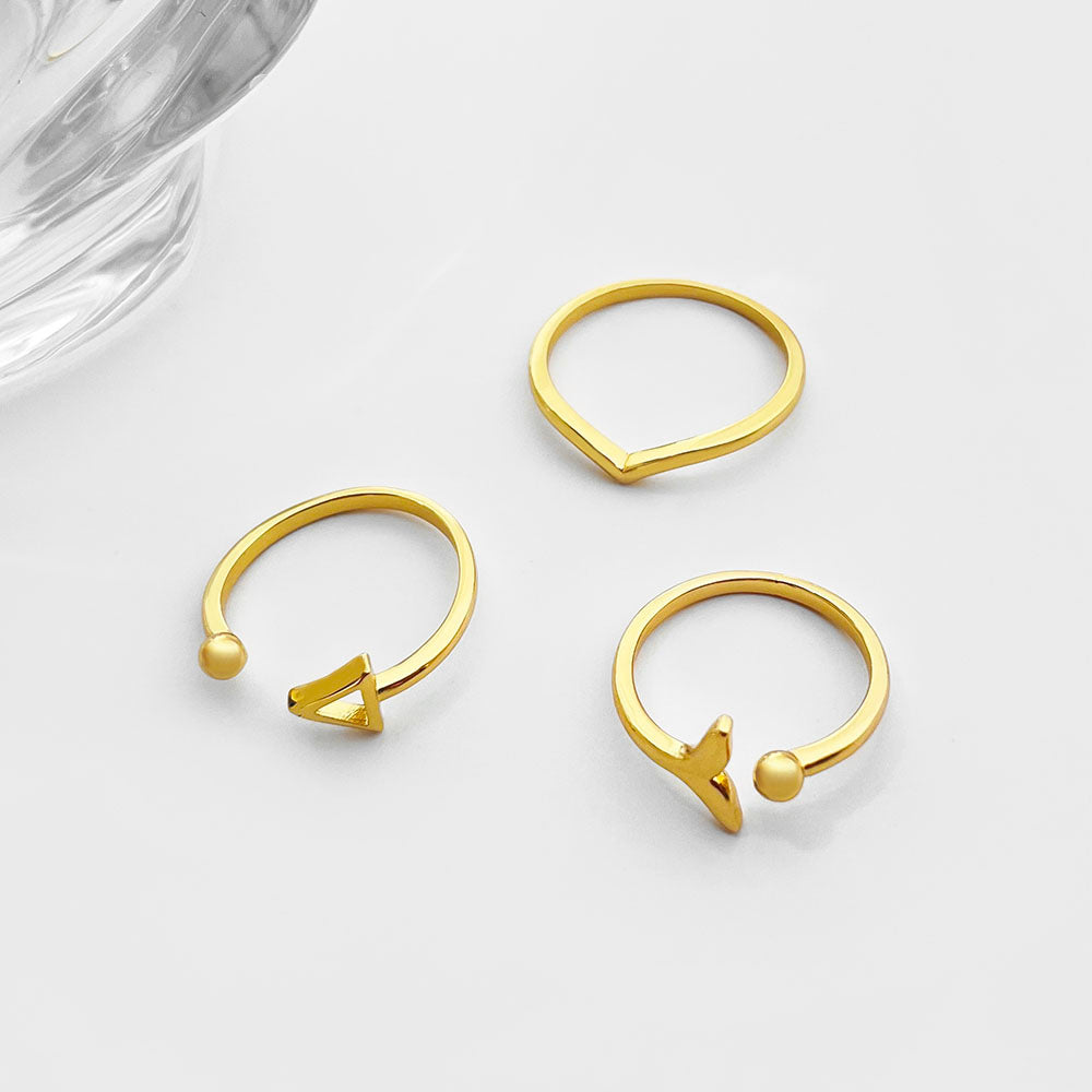 Wholesale Cheap Custom Pearl fashion Jewelry ring Sets Gold Plated Pearl Ring for Women price of 12 pieces