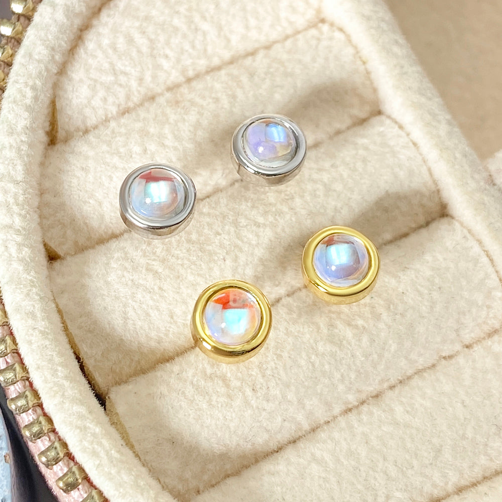 Minimalist Jewelry Set Earrings Ring 18K Gold Plated pearl stud Earrings for Girl Women price of 12 pieces