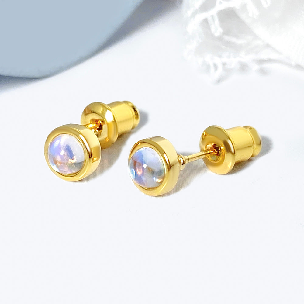 Minimalist Jewelry Set Earrings Ring 18K Gold Plated pearl stud Earrings for Girl Women price of 12 pieces