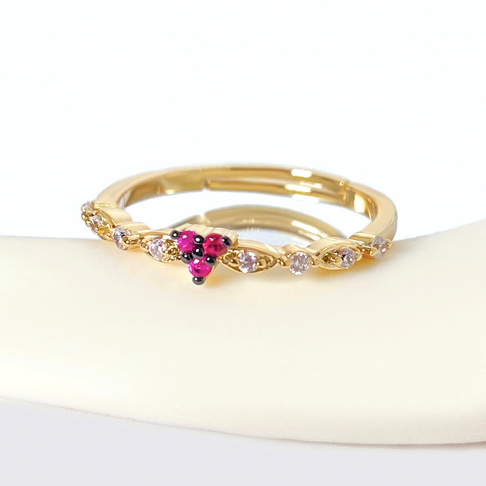 Jewelry Waterproof Jewelry Finger Adjustable Rings Women 18K Gold Plated Brass Dainty Zircon Thin Stack Ring for Girls price of 12 pieces
