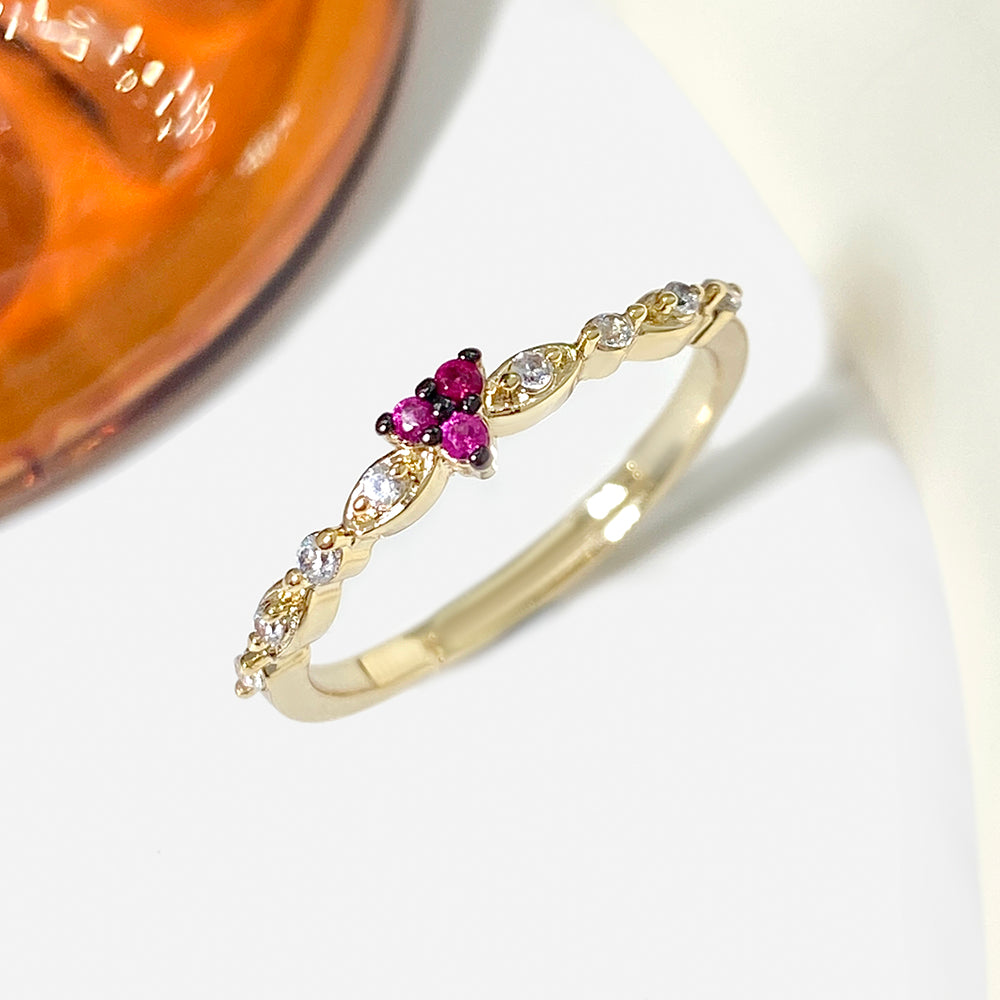 Jewelry Waterproof Jewelry Finger Adjustable Rings Women 18K Gold Plated Brass Dainty Zircon Thin Stack Ring for Girls price of 12 pieces