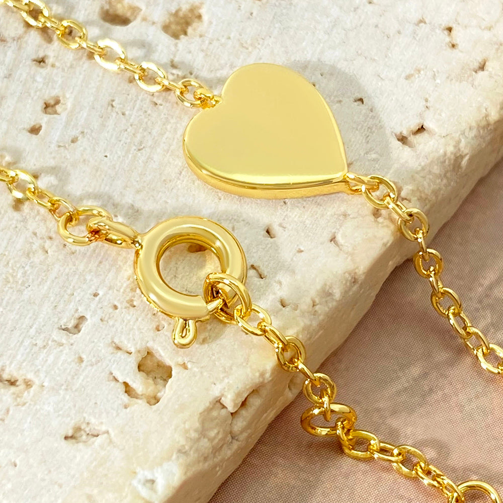 Wholesale Gold Silver Plated Bracelet Women Classic Heart Enamel Fashion Bracelet price of 12 pieces