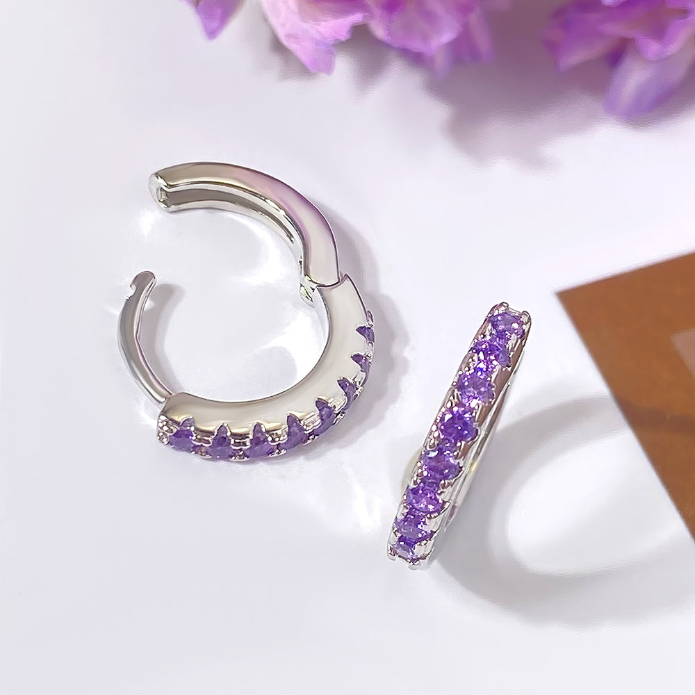 Fashion Jewelry Wholesale 18k Gold Plated Round Cubic Zirconia Huggie Hoop Earrings for Women price 12 pieces