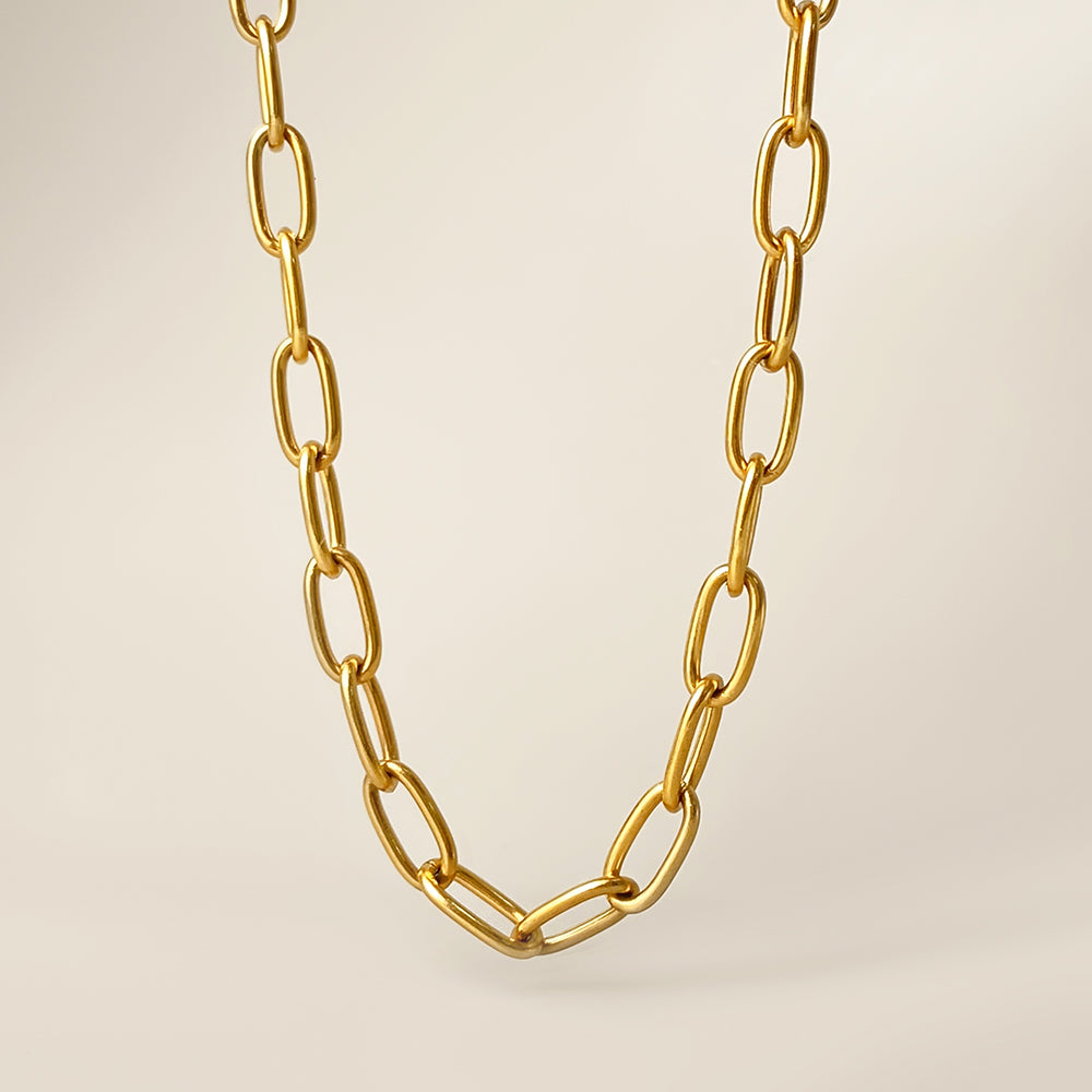 Classic Style Waterproof Pvd Plated Jewelry Set Gold Plated Heart Bracelet Necklace Chain price of 12 pieces
