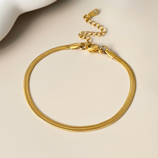 Link Chain Necklace Bracelet Waterproof Pvd Gold Plated Snake Chain Jewelry Set price of 12 piece