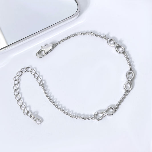 Jewelry Silver Color Adjustable Bracelet Gift Infinity Symbol Bracelet for Women  price of 12 pieces