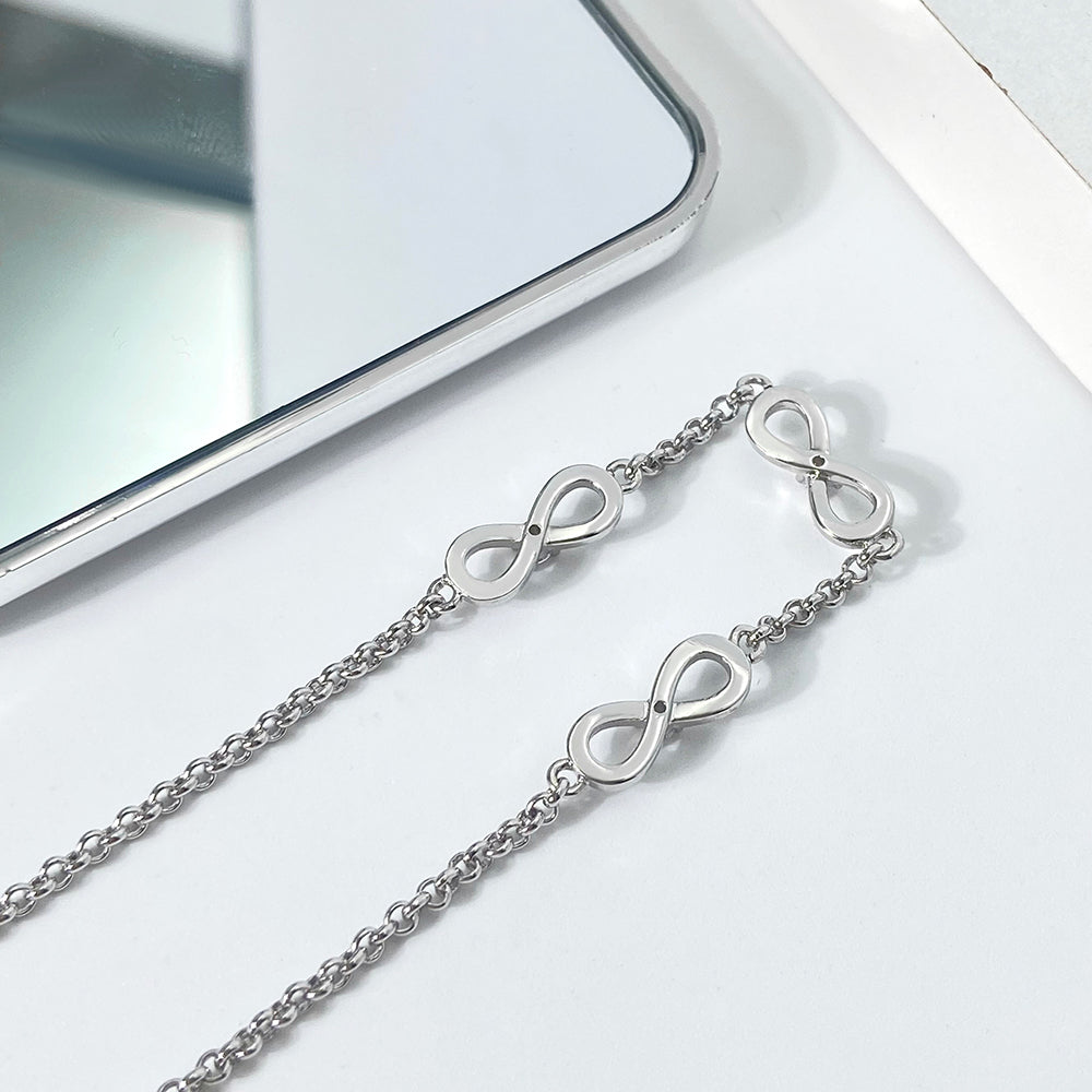 Jewelry Silver Color Adjustable Bracelet Gift Infinity Symbol Bracelet for Women  price of 12 pieces